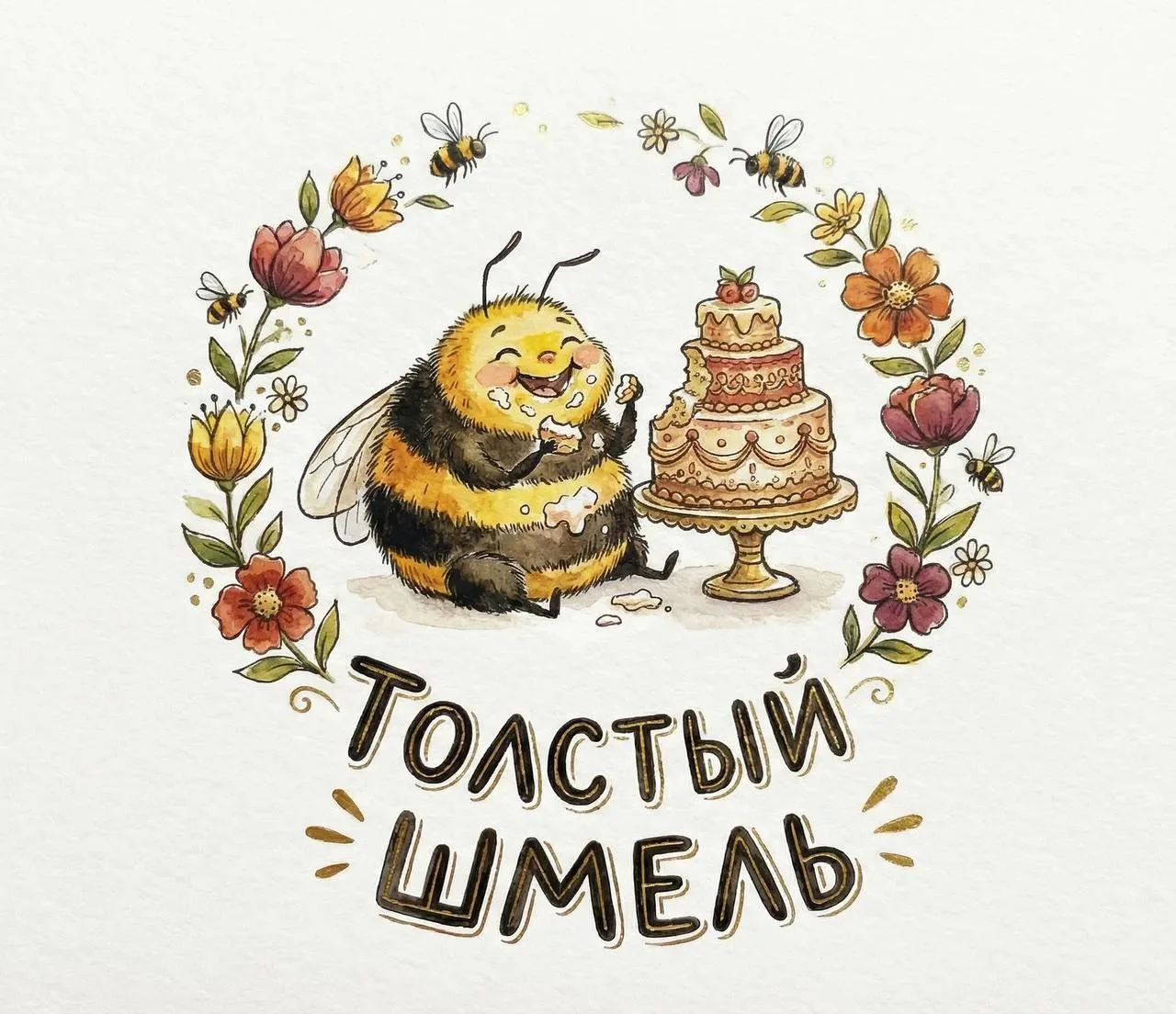 Логотип кондитерской «Толстый шмель»